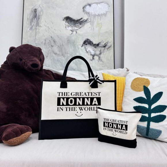 Canvas Tote Bag Large Capacity Daily Use Beach Shopping Gift - Picture 8 of 8